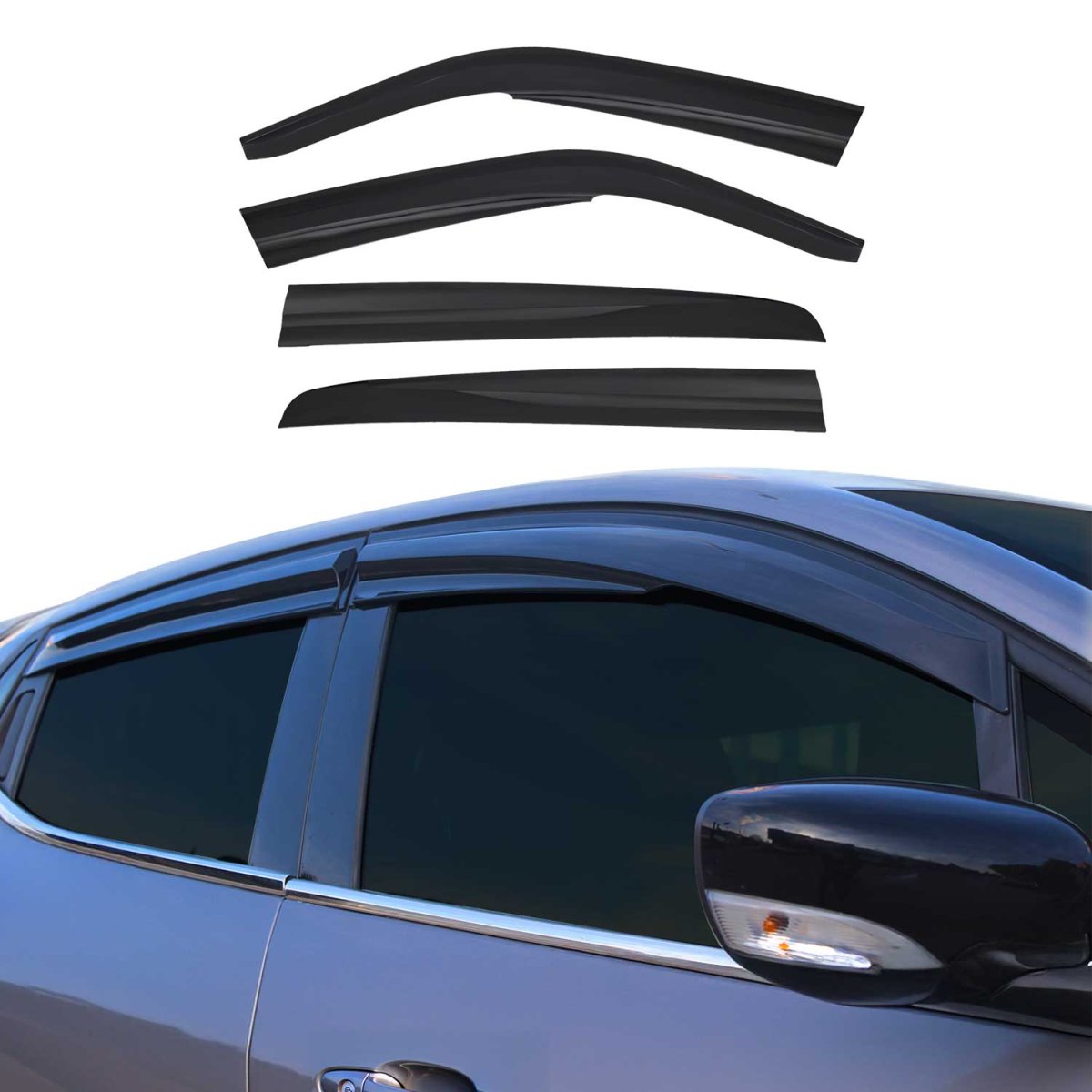 Volkswagen Golf IV Wind Deflector - Omac - Acrylic 4 Pcs - Black - '98-'03